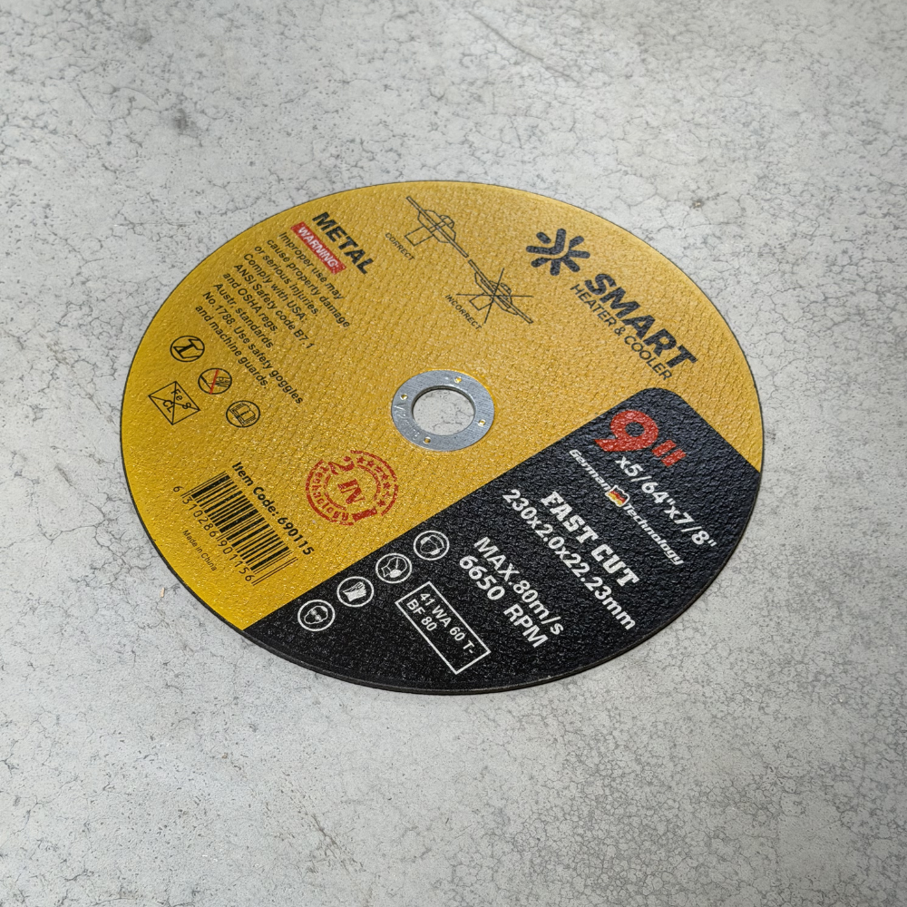 Set de 5 discos de corte T41 para acero inoxidable y metal 230 x 2,0 x 22,23 mm 4 Set de 5 discos de corte T41 para acero inoxidable y metal 230 x 2,0 x 22,23 mm