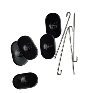 Set de 50 ganchos de aluminio para fijación de malla de protección en paneles fotovoltaicos 10 cm