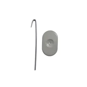 Set de 50 ganchos de aluminio para fijación de malla de protección en paneles fotovoltaicos 10 cm