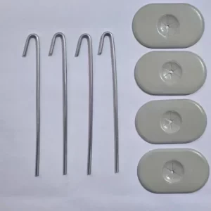 Set de 70 ganchos de aluminio para fijación de malla de protección en paneles fotovoltaicos 4 Set de 70 ganchos de aluminio para fijación de malla de protección en paneles fotovoltaicos