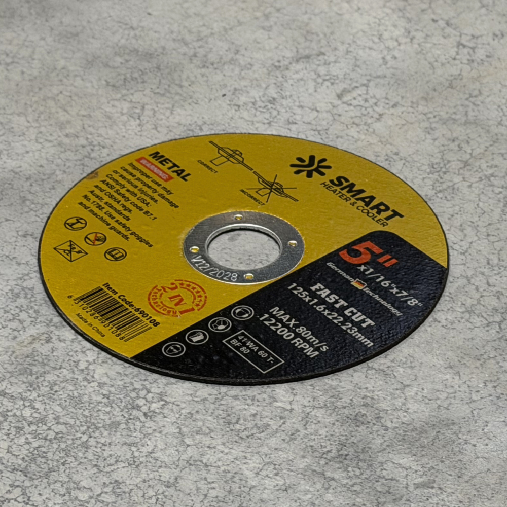 Disco de corte T41 para acero inoxidable y metal 125 x 1,6 x 22,23 mm 1 Disco de corte T41 para acero inoxidable y metal 125 x 1,6 x 22,23 mm