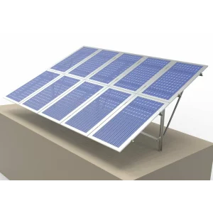 Soporte de acero con angulo ajustable para sistemas solares en suelo de 3850 mm3