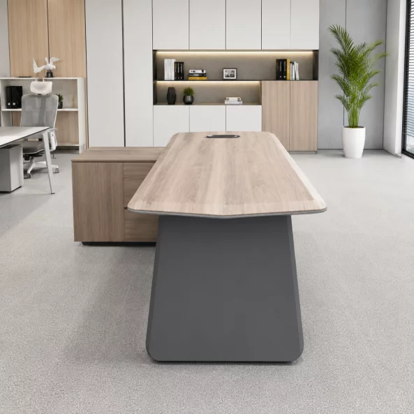 Escritorio directivo Portofino B2216A con armario lateral, Al750 x La2200 x An1600 mm3