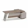 Escritorio ejecutivo Nobless B1616B – A750 x P1600 x L1600 mm, con módulo lateral