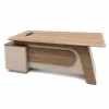 Escritorio ejecutivo Nobless B1616C – A750 x P1600 x L1800 mm, con módulo lateral