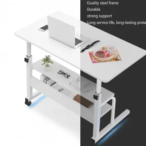 Mesa ajustable para portátil con altura regulable y estante auxiliar3