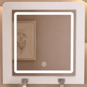 Espejo LED para tocador VIVIENNE - blanco