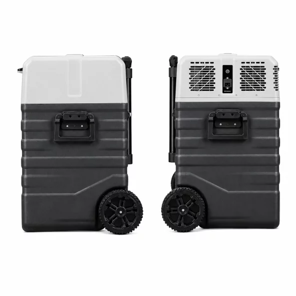Nevera portátil para coche 62L, monozona, con ruedas y asa retráctil4
