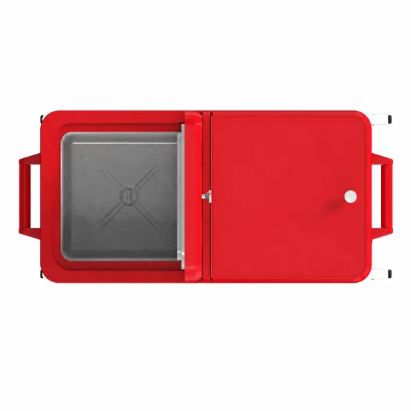 Refrigerador móvil con ruedas, 49.6L – 88 x 39 x 44 cm, rojo3