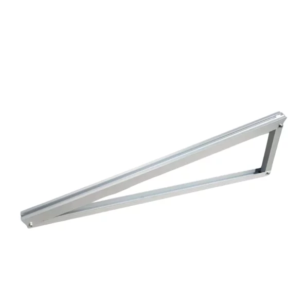 Triángulo de aluminio para paneles fotovoltaicos L1200, ángulo 15° Triángulo de aluminio para paneles fotovoltaicos L1200, ángulo 15°